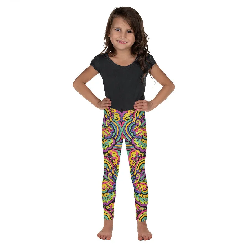 High-end Sense Colorful Fun Pattern Kid's Leggings