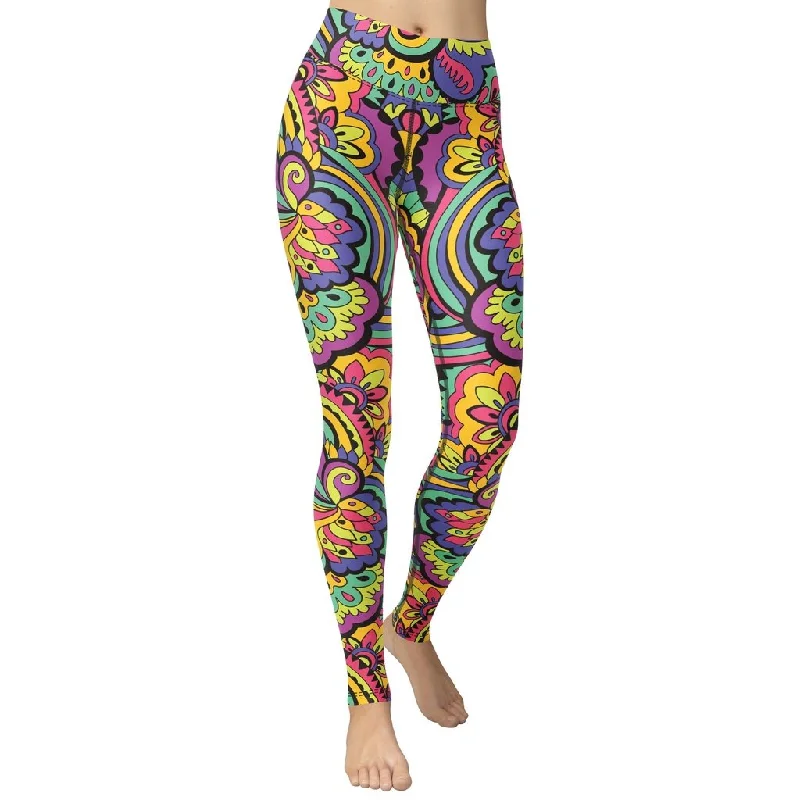 Fashion Pioneer Colorful Fun Pattern Yoga Leggings