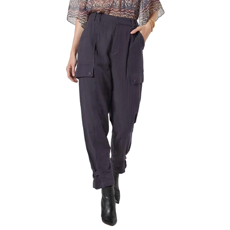Warm Comfort Alexica Cotton Cargo Pants In Graphite