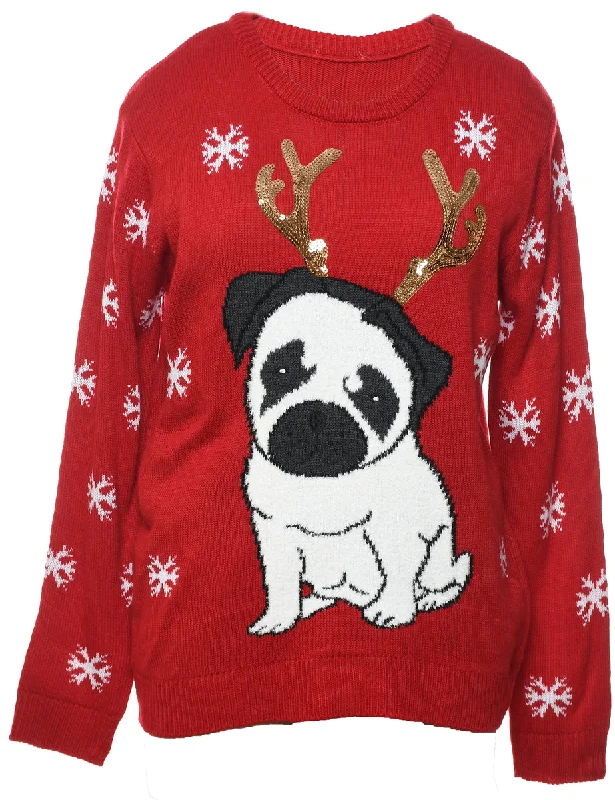 Animal Design Christmas Jumper - L