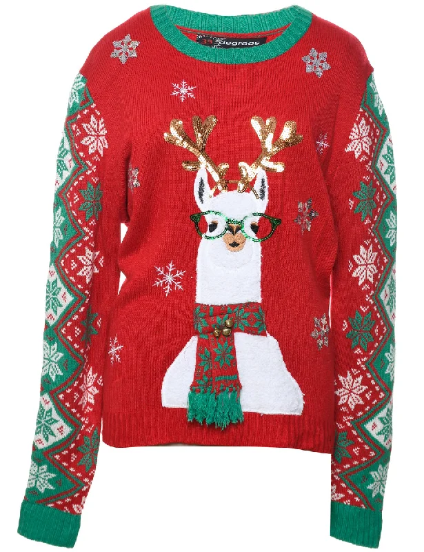 Animal Design Christmas Jumper - L