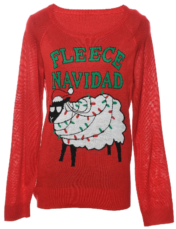 Animal Design Christmas Jumper - M