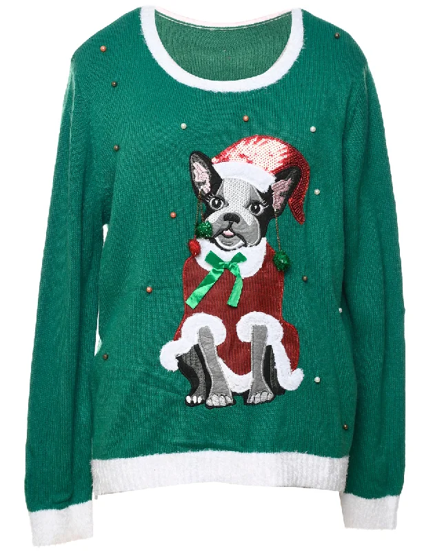 Animal Design Christmas Jumper - XL