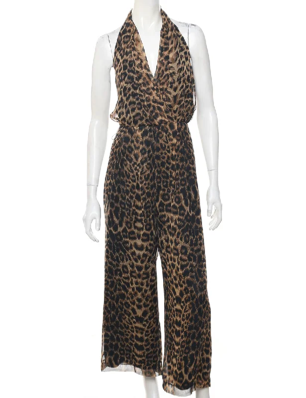 Animal Print Jumpsuit - M