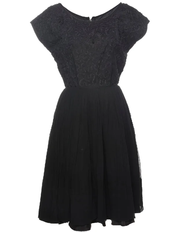 Black Vintage Dress - M