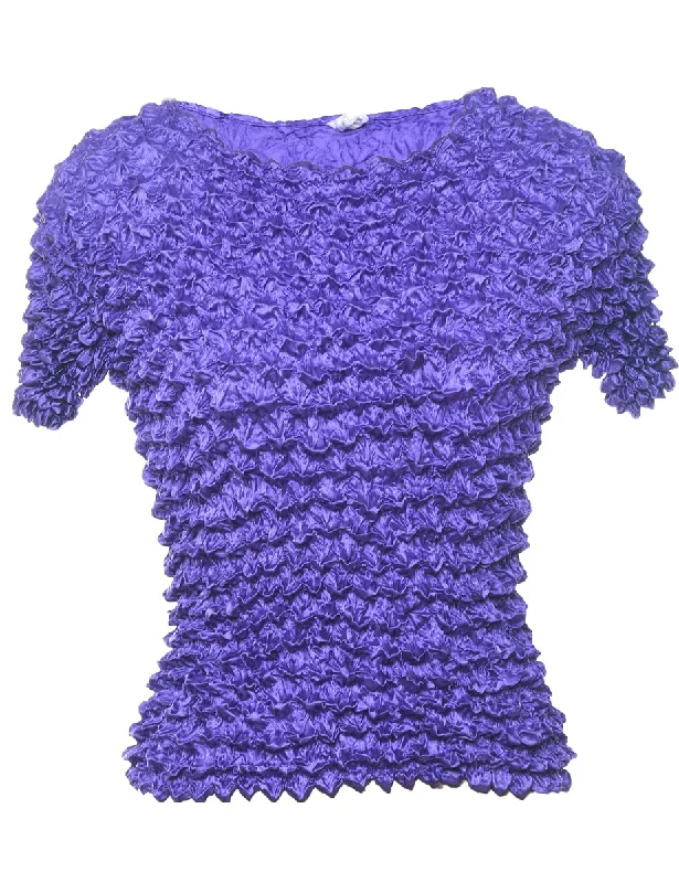 Crinkle Purple Top - S