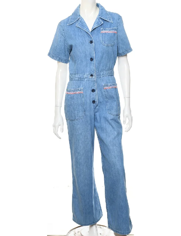 Denim Jumpsuit - L