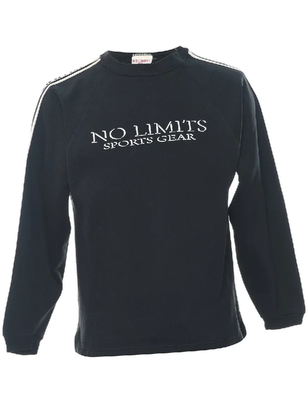 No Limits Sports Gear Printed Black Sweatshirt - S