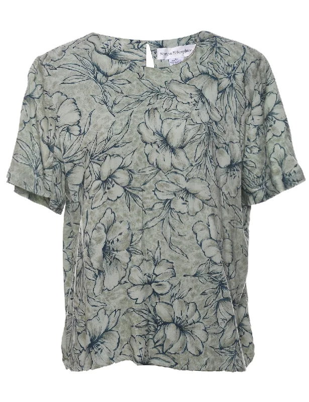 Norton Mc Naughton Floral Printed Top - M