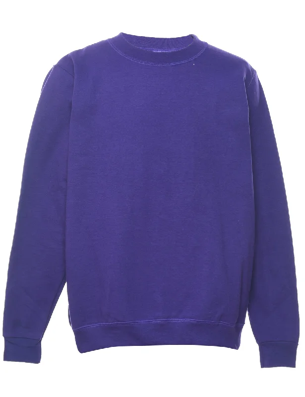 Purple Plain Sweatshirt - M