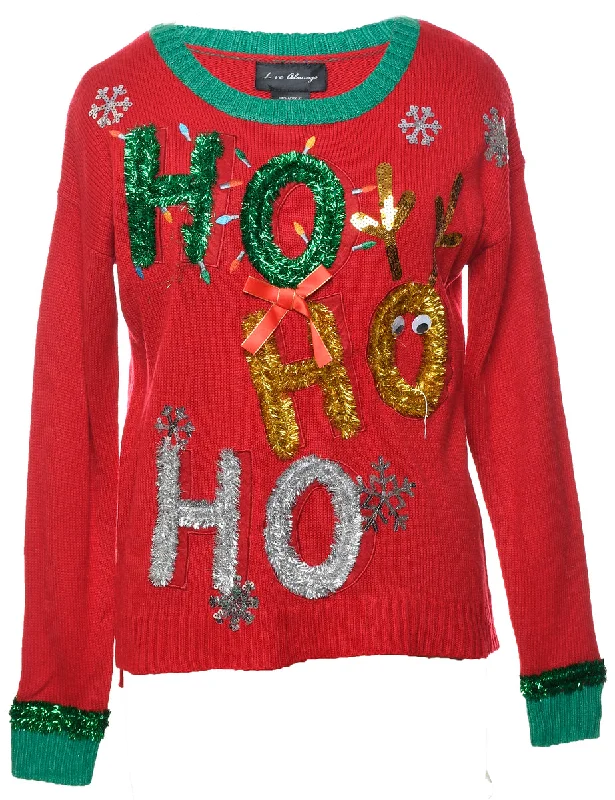 Red Christmas Jumper - M