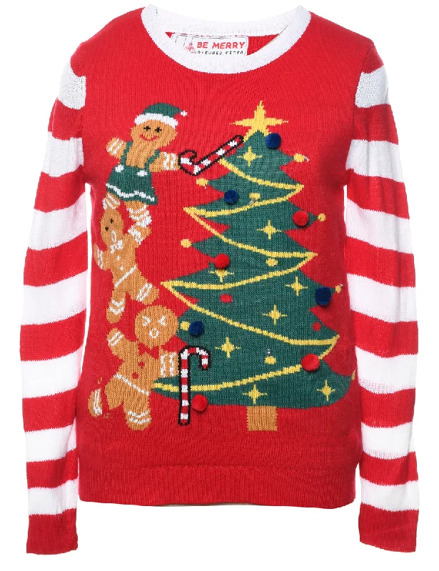 Red Christmas Jumper - S