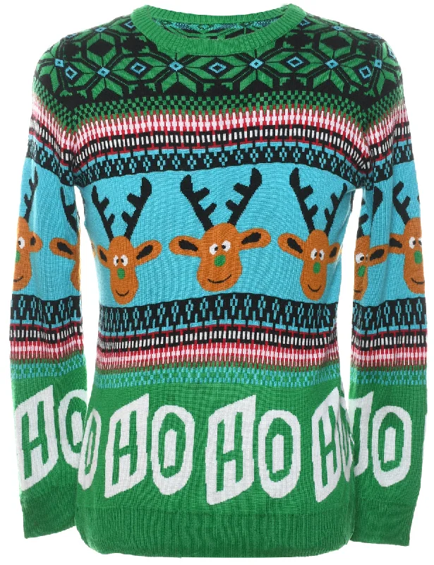 Reindeer Christmas Jumper - S