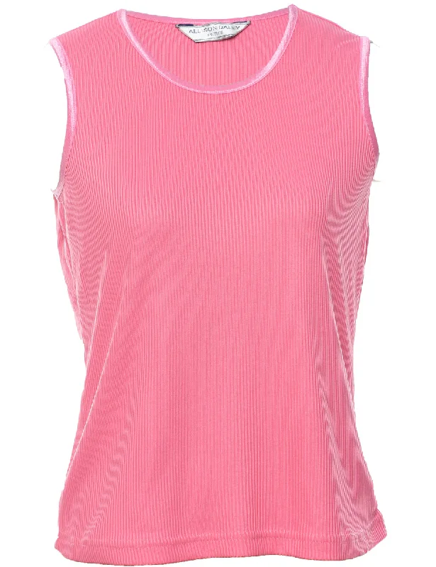 Sleeveless Pink Top - S